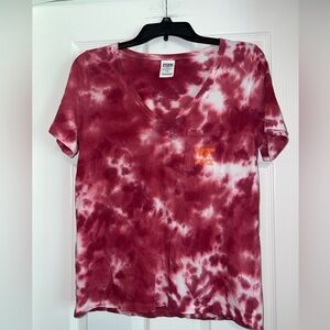 Woman’s Pink Victoria Secret With 5th & Ocean Virginia Tech Shirt